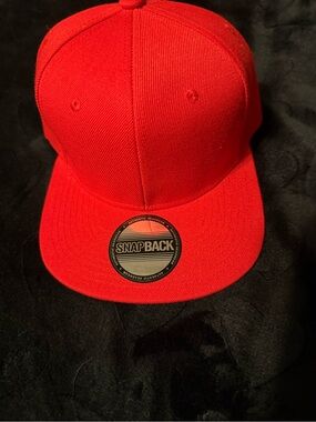 Red Snapback Hat (New) - Unbranded